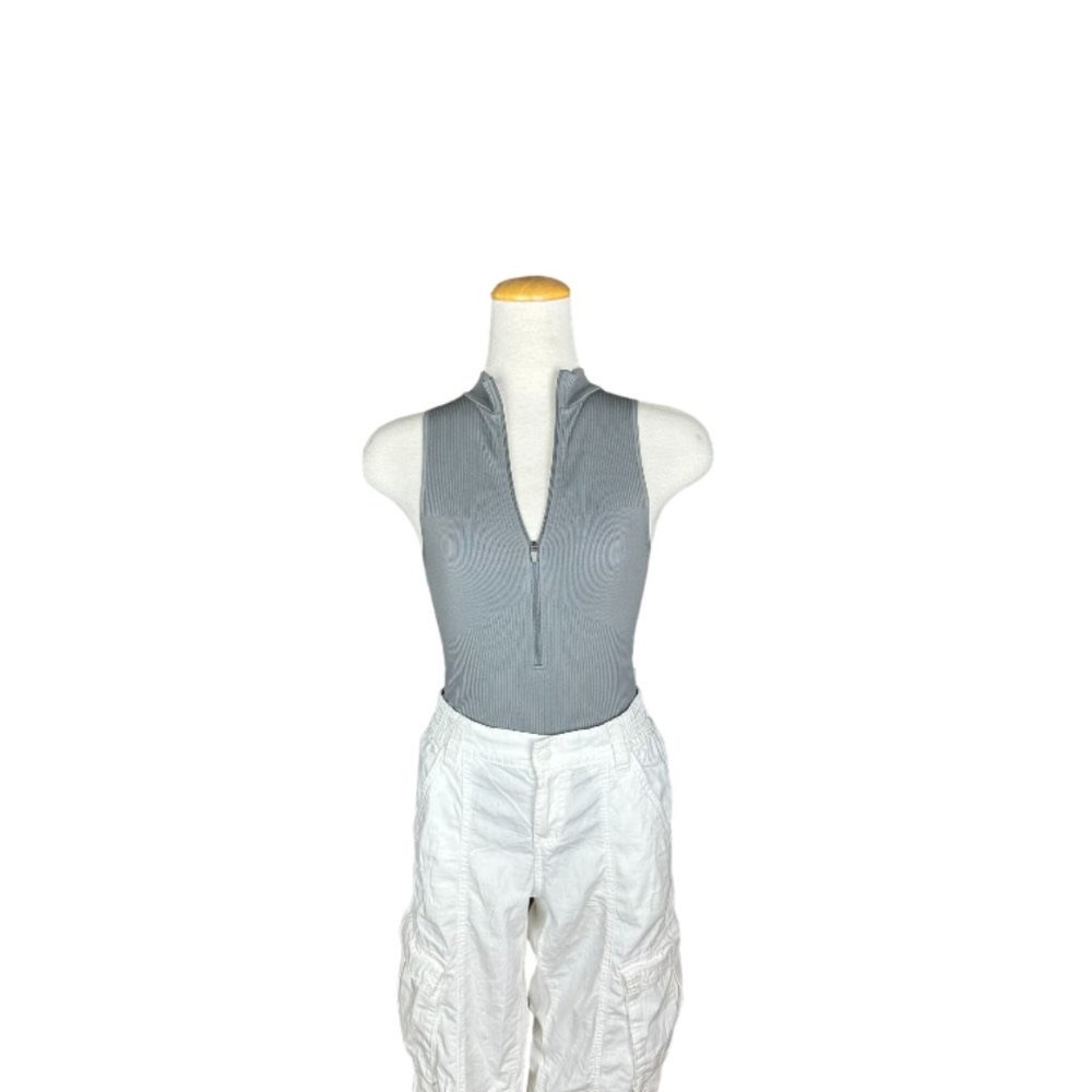 NWT GARAGE zip up sleeveless bodysuit | size XS